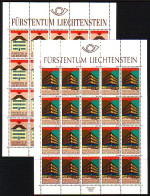 LIECHTENSTEIN MI-NR. 984-985 POSTFRISCH(MINT) KLEINBOGENSATZ EUROPA 1990 POSTALISCHE EINRICHTUNGEN - 1990