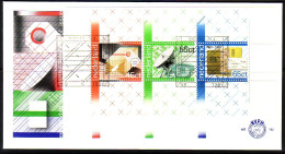 NIEDERLANDE BLOCK 22 FDC 100 JAHRE PTT POST TELEFON SPARKASSE 1981 - Blocs