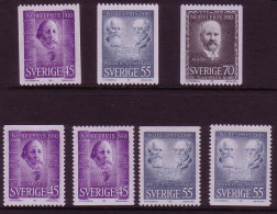 SCHWEDEN MI-NR. 697-699 C Do Du POSTFRISCH(MINT) NOBELPREISTRÄGER DES JAHRES 1910 HEYSE WAALS KOSSEL - Neufs