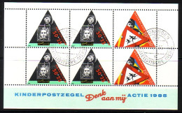 NIEDERLANDE BLOCK 28 GESTEMPELT(USED) KIND UND STRASSENVERKEHR 1985 - Blocks & Sheetlets