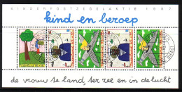 NIEDERLANDE BLOCK 30 GESTEMPELT(USED) KIND UND BERUF 1987 - Blocks & Sheetlets