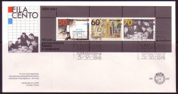 NIEDERLANDE BLOCK 26 FDC BRIEFMARKENAUSSTELLUNG FILACENTO 1984 MARKE AUF MARKE - Blocs