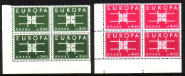 GRIECHENLAND MI-NR. 821-822 POSTFRISCH(MINT) 4er BLOCK EUROPA 1963 - Unused Stamps