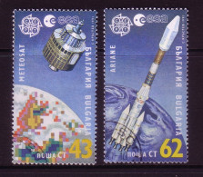 BULGARIEN MI-NR. 3901-3902 O EUROPA 1991 - EUROPÄISCHE WELTRAUMFAHRT - 1991