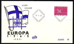 FINNLAND MI-NR. 576 FDC EUROPA CEPT 1963 FLAGGE - FDC