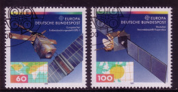 DEUTSCHLAND MI-NR. 1526-1527 GESTEMPELT(USED) EUROPA 1991 EUROPÄISCHE WELTRAUMFAHRT - 1991