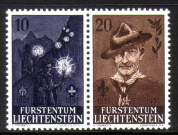 LIECHTENSTEIN MI-NR. 360-361 POSTFRISCH(MINT) PÄRCHEN(1) 50 JAHRE PFADFINDERBEWEGUNG ROBERT BADEN-POWELL - Neufs