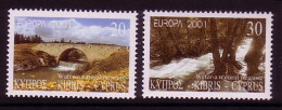 ZYPERN MI-NR. 976-977 POSTFRISCH(MINT) EUROPA 2001 WASSER - 2001