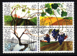 LIECHTENSTEIN MI-NR. 1089-1092 GESTEMPELT(USED) WEINREBE IN 4 JAHRESZEITEN 1994 - Used Stamps