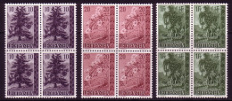 LIECHTENSTEIN MI-NR. 357-359 POSTFRISCH(MINT) 4er BLOCK HEIMATLICHE BÄUME UND STRÄUCHER (I) ACKERROSEN - Ongebruikt