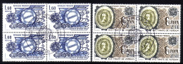 FRANKREICH MI-NR. 2329-2330 GESTEMPELT(USED) 4er BLOCK EUROPA 1982 HISTORISCHE EREIGNISSE - 1982