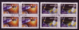 JUGOSLAWIEN MI-NR. 2476-2477 GESTEMPELT(USED) 4er BLOCK EUROPA 1991 WELTRAUMFAHRT - 1991