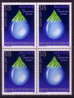 ÖSTERREICH MI-NR. 2344 POSTFRISCH(MINT) 4er BLOCK EUROPA 2001 - WASSER - 2001