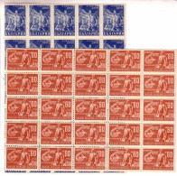 BULGARIEN MI-NR. 629-630 POSTFRISCH(MINT) BOGENTEILSATZ 2. BULGARISCHER GEWERKSCHAFTSKONGRESS - Unused Stamps