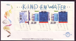 NIEDERLANDE BLOCK 32 FDC DAS KIND UND DAS WASSER 1988 - Bloques