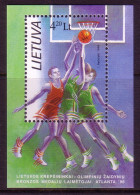 LITAUEN BLOCK 8 POSTFRISCH(MINT) GEWINN DER BRONZEMEDALLIE IM BASKETBALL BEI DER OLYMPIADE 1996 ATLANTA - Litauen