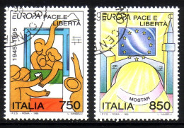 ITALIEN MI-NR. 2383-2384 O EUROPA 1995 - FRIEDEN Und FREIHEIT - 1995