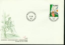 ALAND MI-NR. 15 FDC NORDISCHE MEISTERSCHAFT IM ORIENTIERUNGSLAUF 1986 - Aland