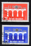 BELGIEN MI-NR. 2182-2183 O EUROPA 1984 - BRÜCKE - 1984