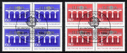 DEUTSCHLAND MI-NR. 1210-1211 GESTEMPELT(USED) 4er BLOCK EUROPA 1984 - BRÜCKE - 1984