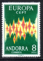 ANDORRA SPANISCH MI-NR. 71 POSTFRISCH CEPT 1972 STERNE - 1972