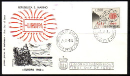 SAN MARINO MI-NR. 749 FDC EUROPA CEPT 1962 - FDC