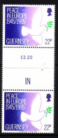 GUERNSEY MI-NR. 319 POSTFRISCH(MINT) ZWISCHENSTEGPAAR JAHRESTAG DER BEFREIUNG - FRIEDENSTAUBE - Guernsey