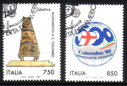 ITALIEN MI-NR. 2213-2214 GESTEMPELT(USED) EUROPA 1992 ENTDECKUNG AMERIKAS KOLUMBUS-DENKMAL - 1992