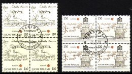 FINNLAND MI-NR. 842-843 O 4er BLOCK EUROPA 1979 POST- Und FERNMELDEWESEN - Oblitérés