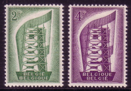 BELGIEN MI-NR. 1043-1044 * EUROPA 1956 MIT FALZ - 1956