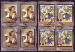 FINNLAND MI-NR. 764-765 O 4er BLOCK EUROPA 1975 - GEMÄLDE - 1975