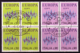 ITALIEN MI-NR. 1364-1365 O 4er BLOCK EUROPA 1972 - STERNE - 1972