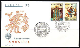 ANDORRA SPANISCH MI-NR. 96-97 FDC EUROPA CEPT 1975 GEMÄLDE - 1975