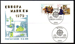 DEUTSCHLAND MI-NR. 1011-1012 FDC EUROPA 1979 POST- UND FERNMELDEWESEN - 1979