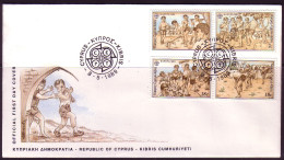 ZYPERN MI-NR. 715-718 FDC EUROPA 1989 - KINDERSPIELE - 1989