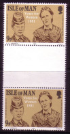 ISLE OF MAN MI-NR. 193 POSTFRISCH(MINT) 100 JAHRE FRAUENWAHLRECHT 1981 ZWISCHENSTEGPAAR - Isla De Man