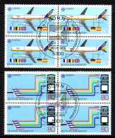 DEUTSCHLAND MI-NR. 1367-1368 GESTEMPELT(USED) 4er BLOCK EUROPA 1988 TRANSPORTMITTEL AIRBUS A 320 - 1988