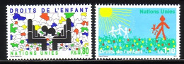 UNO GENF MI-NR. 202-203 POSTFRISCH(MINT) RECHTE DES KINDES 1991 - Ungebraucht