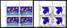 SAN MARINO MI-NR. 1523-1524 GESTEMPELT(USED) 4er BLOCK EUROPA 1993 - ZEITGENÖSSISCHE KUNST - 1993