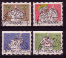 LIECHTENSTEIN MI-NR. 1173-1176 O GRUSSMARKEN ZEICHNUNGEN 1998 - Used Stamps