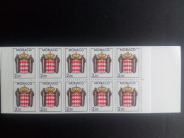 MONACO MH 0-1 POSTFRISCH(MINT) LANDESWAPPEN 1987 MIT 10 X MI-NR. 1832 - Carnets