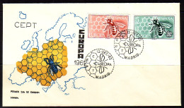 SPANIEN MI-NR. 1340-1341 FDC CEPT 1962 BIENE WABE - Api