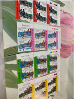 Hong Kong Stamp 1995 Block Of 6 With Nos., Horse Race Dragon Boat Sail Ruby Seven X 10sets MNH - Briefe U. Dokumente