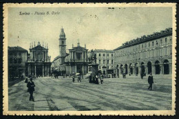 TORINO - Piazza San Carlo - Viaggiata 1917 - Rif. Ae378N - Orte & Plätze