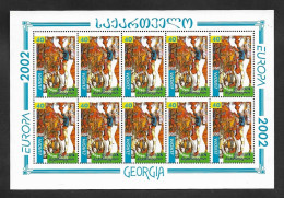 SE)2002 GEORGIA CIRCUS SERIES, EUROPE BROADCAST, SOUVENIR SHEET, MNH - Georgia