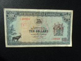 RHODÉSIE : 10 DOLLAR   20.11.1973      P 33e       TTB * - Rhodesia