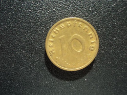 ALLEMAGNE : 10 REICHSPFENNIG   1938 D    KM 92      SUP - 10 Reichspfennig