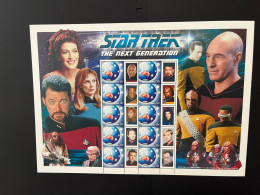 31-3-2024 (large) Australia -  Star Trek - The Next Generation (large) Sheetlet 10 Mint Personalised Stamp - Blokken & Velletjes