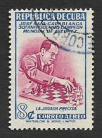 SE)1951 CUBA CHESS, 30TH ANNIVERSARY OF THE WORLD CHESS CHAMPION, JOSÉ R, CAPABLANCA, USED - Autres & Non Classés