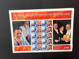 31-3-2024 (large) Australia -  Nobel Prize In Physiology Or Medecine 2005 (large) Sheetlet 10 Mint Personalised Stamp - Blocchi & Foglietti